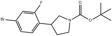 tert-butyl 3-(4-bromo-2-fluorophenyl)pyrrolidine-1-carboxylate Structure
