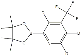 2-(4,4,5,5-tetramethyl-1,3,2-dioxaborolan-2-yl)-4-(trifluoromethyl)pyridine-3,5,6-d3 Structure