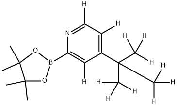 4-(2-(methyl-d3)propan-2-yl-1,1,1,3,3,3-d6)-2-(4,4,5,5-tetramethyl-1,3,2-dioxaborolan-2-yl)pyridine-3,5,6-d3 Structure