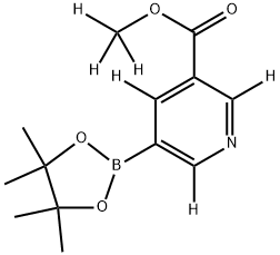 methyl-d3 5-(4,4,5,5-tetramethyl-1,3,2-dioxaborolan-2-yl)nicotinate-2,4,6-d3 Structure