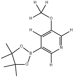 3-(methoxy-d3)-5-(4,4,5,5-tetramethyl-1,3,2-dioxaborolan-2-yl)pyridine-2,4,6-d3 Structure