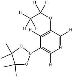 3-(ethoxy-d5)-5-(4,4,5,5-tetramethyl-1,3,2-dioxaborolan-2-yl)pyridine-2,4,6-d3 구조식 이미지