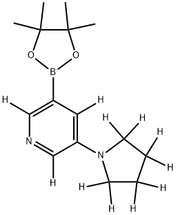 3-(pyrrolidin-1-yl-d8)-5-(4,4,5,5-tetramethyl-1,3,2-dioxaborolan-2-yl)pyridine-2,4,6-d3 Structure