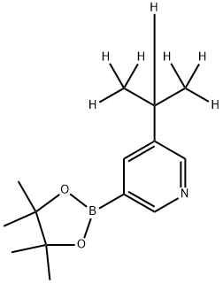 3-(propan-2-yl-d7)-5-(4,4,5,5-tetramethyl-1,3,2-dioxaborolan-2-yl)pyridine 구조식 이미지