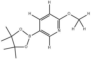 2-(methoxy-d3)-5-(4,4,5,5-tetramethyl-1,3,2-dioxaborolan-2-yl)pyridine-3,4,6-d3 Structure