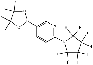 2-(pyrrolidin-1-yl-d8)-5-(4,4,5,5-tetramethyl-1,3,2-dioxaborolan-2-yl)pyridine Structure