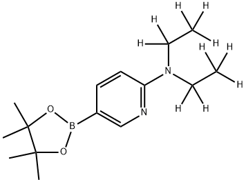 N,N-bis(ethyl-d5)-5-(4,4,5,5-tetramethyl-1,3,2-dioxaborolan-2-yl)pyridin-2-amine Structure