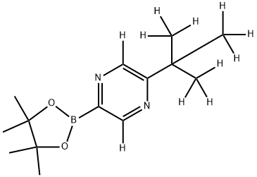 2-(2-(methyl-d3)propan-2-yl-1,1,1,3,3,3-d6)-5-(4,4,5,5-tetramethyl-1,3,2-dioxaborolan-2-yl)pyrazine-3,6-d2 Structure