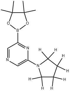 2-(pyrrolidin-1-yl-d8)-6-(4,4,5,5-tetramethyl-1,3,2-dioxaborolan-2-yl)pyrazine Structure