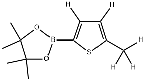 4,4,5,5-tetramethyl-2-(5-(methyl-d3)thiophen-2-yl-3,4-d2)-1,3,2-dioxaborolane Structure