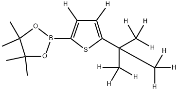 4,4,5,5-tetramethyl-2-(5-(2-(methyl-d3)propan-2-yl-1,1,1,3,3,3-d6)thiophen-2-yl-3,4-d2)-1,3,2-dioxaborolane Structure