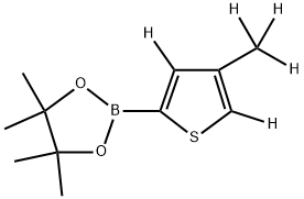 4,4,5,5-tetramethyl-2-(4-(methyl-d3)thiophen-2-yl-3,5-d2)-1,3,2-dioxaborolane Structure