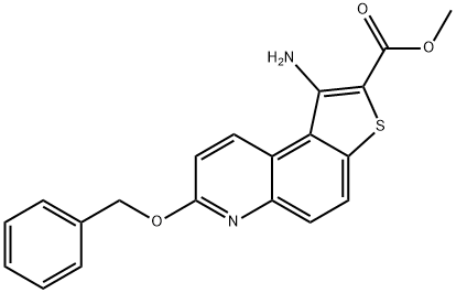 methyl 1-amino-7-(benzyloxy)thieno[3,2-f]quinoline-2-carboxylate Structure