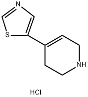 5-(1,2,3,6-tetrahydropyridin-4-yl)thiazole hydrochloride Structure