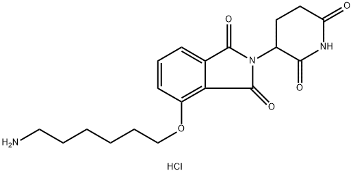 4-((6-aminohexyl)oxy)-2-(2,6-dioxopiperidin-3-yl)isoindoline-1,3-dione hydrochloride 구조식 이미지