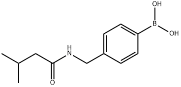 (4-((3-methylbutanamido)methyl)phenyl)boronic acid 구조식 이미지