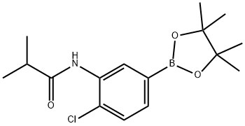 N-(2-chloro-5-(4,4,5,5-tetramethyl-1,3,2-dioxaborolan-2-yl)phenyl)isobutyramide Structure