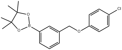 2-(3-((4-chlorophenoxy)methyl)phenyl)-4,4,5,5-tetramethyl-1,3,2-dioxaborolane 구조식 이미지