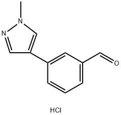 3-(1-methyl-1H-pyrazol-4-yl)benzaldehyde hydrochloride Structure