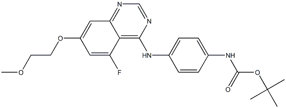 tert-Butyl (4-((5-fluoro-7-(2-methoxyethoxy)quinazolin-4-yl)amino)phenyl)carbamate Structure