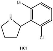 2-(2-BROMO-6-CHLOROPHENYL)PYRROLIDINE HYDROCHLORIDE Structure