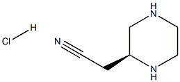(S)-2-(piperazin-2-yl)acetonitrile hydrochloride Structure