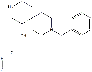 9-benzyl-3,9-diazaspiro[5.5]undecan-1-ol dihydrochloride Structure