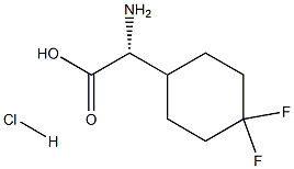 (R)-2-amino-2-(4,4-difluorocyclohexyl)acetic acid hydrochloride Structure