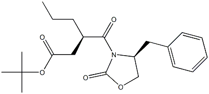(R)-tert-butyl 3-((S)-4-benzyl-2-oxooxazolidine-3-carbonyl)hexanoate 구조식 이미지