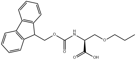 (2S)-2-(9H-fluoren-9-ylmethoxycarbonylamino)-3-propoxypropanoic acid Structure