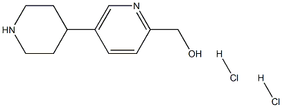 (5-(piperidin-4-yl)pyridin-2-yl)methanol dihydrochloride Structure