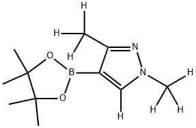 1,3-bis(methyl-d3)-4-(4,4,5,5-tetramethyl-1,3,2-dioxaborolan-2-yl)-1H-pyrazole-5-d 구조식 이미지