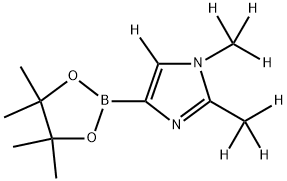 1,2-bis(methyl-d3)-4-(4,4,5,5-tetramethyl-1,3,2-dioxaborolan-2-yl)-1H-imidazole-5-d 구조식 이미지