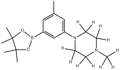 1-(methyl-d3)-4-(3-methyl-5-(4,4,5,5-tetramethyl-1,3,2-dioxaborolan-2-yl)phenyl)piperazine-2,2,3,3,5,5,6,6-d8 구조식 이미지