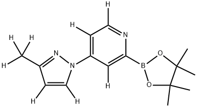4-(3-(methyl-d3)-1H-pyrazol-1-yl-4,5-d2)-2-(4,4,5,5-tetramethyl-1,3,2-dioxaborolan-2-yl)pyridine-3,5,6-d3 Structure