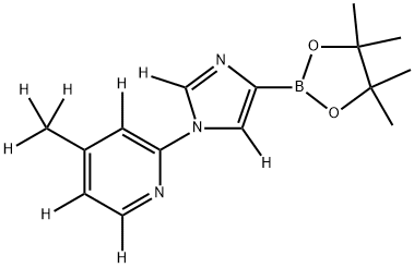 4-(methyl-d3)-2-(4-(4,4,5,5-tetramethyl-1,3,2-dioxaborolan-2-yl)-1H-imidazol-1-yl-2,5-d2)pyridine-3,5,6-d3 Structure