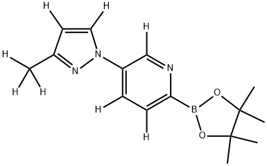5-(3-(methyl-d3)-1H-pyrazol-1-yl-4,5-d2)-2-(4,4,5,5-tetramethyl-1,3,2-dioxaborolan-2-yl)pyridine-3,4,6-d3 Structure