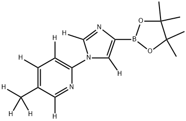 5-(methyl-d3)-2-(4-(4,4,5,5-tetramethyl-1,3,2-dioxaborolan-2-yl)-1H-imidazol-1-yl-2,5-d2)pyridine-3,4,6-d3 Structure