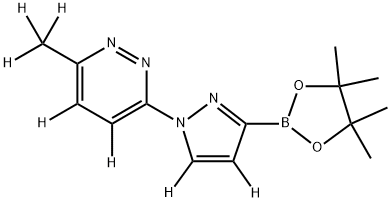 3-(methyl-d3)-6-(3-(4,4,5,5-tetramethyl-1,3,2-dioxaborolan-2-yl)-1H-pyrazol-1-yl-4,5-d2)pyridazine-4,5-d2 Structure