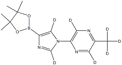 2-(methyl-d3)-5-(4-(4,4,5,5-tetramethyl-1,3,2-dioxaborolan-2-yl)-1H-imidazol-1-yl-2,5-d2)pyrazine-3,6-d2 구조식 이미지