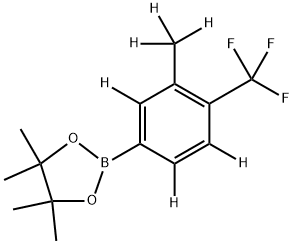 4,4,5,5-tetramethyl-2-(3-(methyl-d3)-4-(trifluoromethyl)phenyl-2,5,6-d3)-1,3,2-dioxaborolane Structure