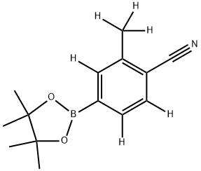 2-(methyl-d3)-4-(4,4,5,5-tetramethyl-1,3,2-dioxaborolan-2-yl)benzonitrile-3,5,6-d3 Structure