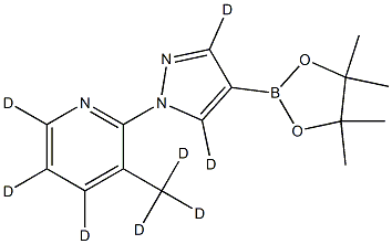 3-(methyl-d3)-2-(4-(4,4,5,5-tetramethyl-1,3,2-dioxaborolan-2-yl)-1H-pyrazol-1-yl-3,5-d2)pyridine-4,5,6-d3 Structure