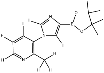 2-(methyl-d3)-3-(4-(4,4,5,5-tetramethyl-1,3,2-dioxaborolan-2-yl)-1H-imidazol-1-yl-2,5-d2)pyridine-4,5,6-d3 Structure