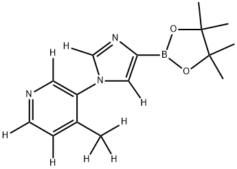 4-(methyl-d3)-3-(4-(4,4,5,5-tetramethyl-1,3,2-dioxaborolan-2-yl)-1H-imidazol-1-yl-2,5-d2)pyridine-2,5,6-d3 구조식 이미지