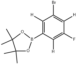 2-(3-bromo-5-fluorophenyl-2,4,6-d3)-4,4,5,5-tetramethyl-1,3,2-dioxaborolane Structure