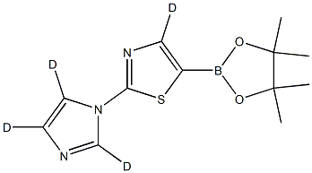 2-(1H-imidazol-1-yl-d3)-5-(4,4,5,5-tetramethyl-1,3,2-dioxaborolan-2-yl)thiazole-4-d Structure