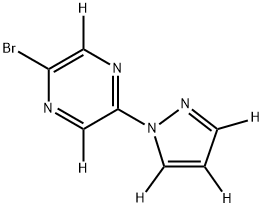 2-bromo-5-(1H-pyrazol-1-yl-d3)pyrazine-3,6-d2 Structure