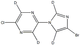 2-(4-bromo-1H-imidazol-1-yl-2,5-d2)-5-chloropyrazine-3,6-d2 Structure