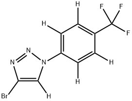 4-bromo-1-(4-(trifluoromethyl)phenyl-2,3,5,6-d4)-1H-1,2,3-triazole-5-d Structure